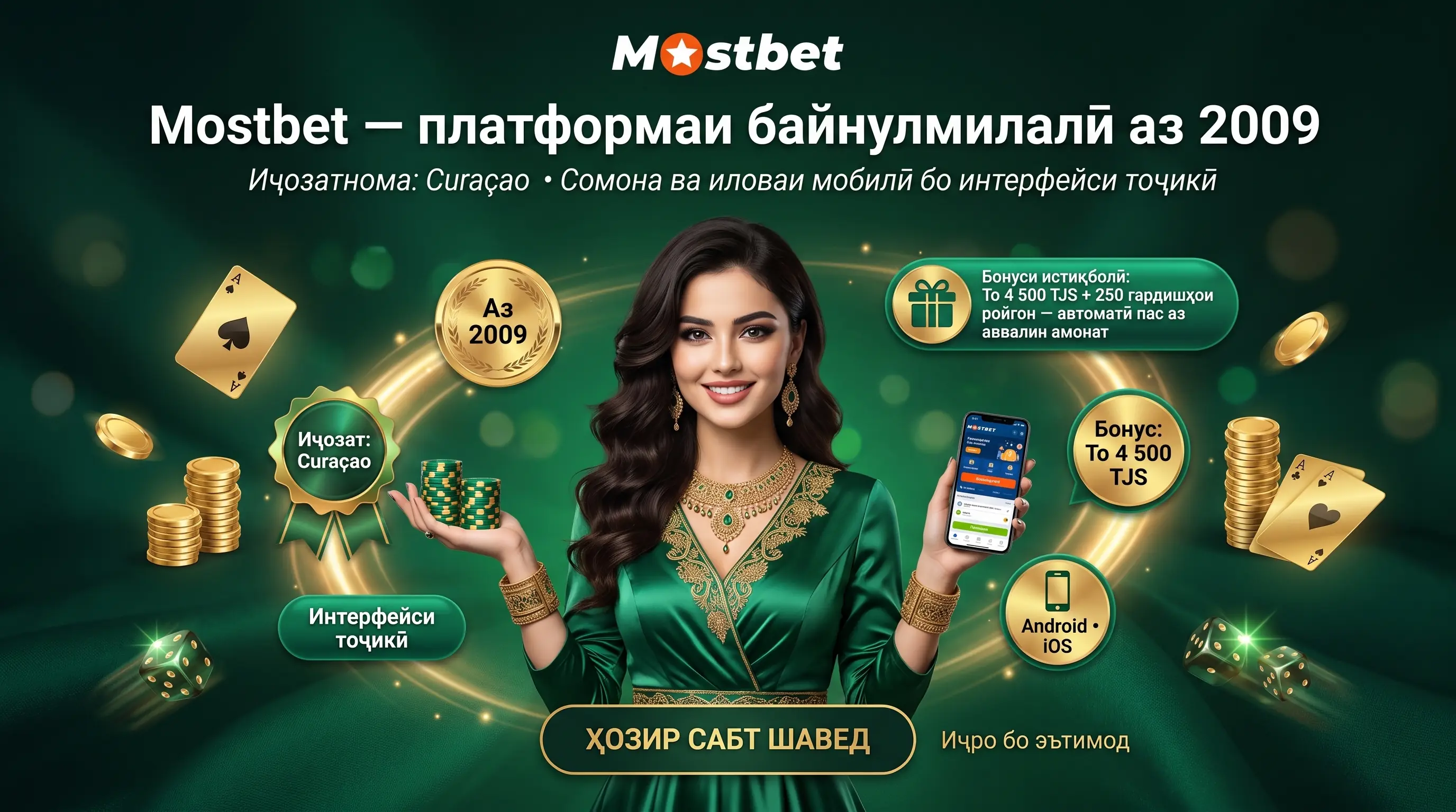 Mostbet TJ платформаи расмӣ дар Тоҷикистон